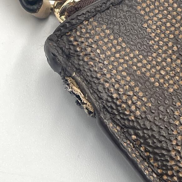 Michael Kors Jet Set Signature Logo Smartphone Clutch Brown Print Canvas - Picture 3 of 8